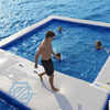 DWF – piscine gonflable en tissu à Double paroi pour Yacht, flotteur d'océan, piscine de mer avec filet