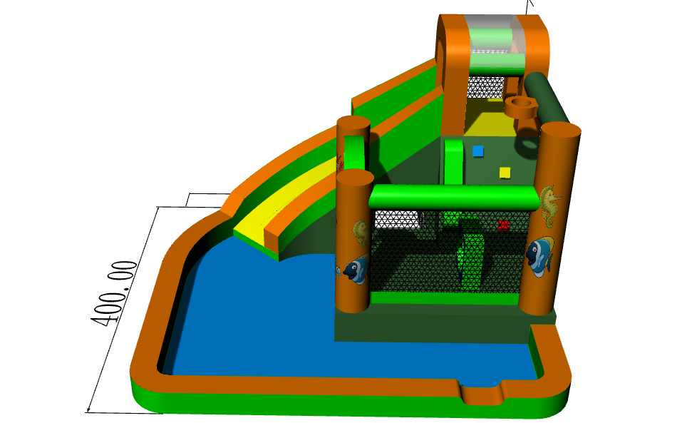 toboggan aquatique avec piscine