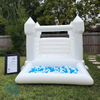 Château gonflable blanc gonflable avec piscine à balles pour événements de mariage